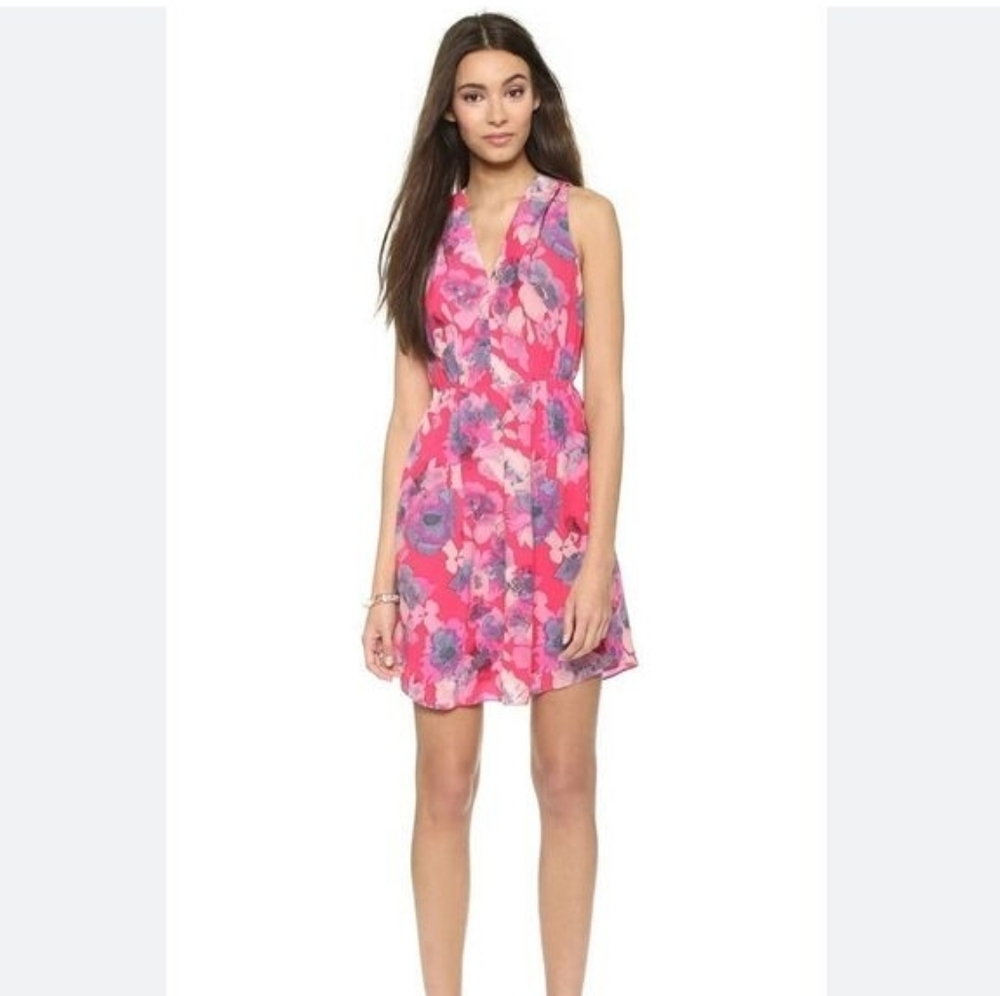 Rebecca Taylor  Silk Flower Press Dress Sz 6
